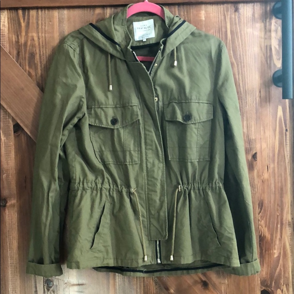 Zara hooded utility trench jacket size Large 💝